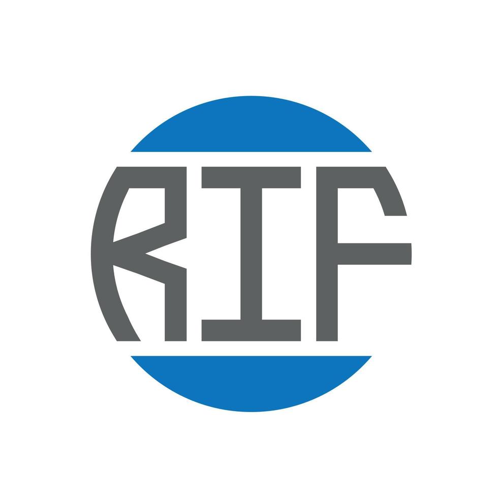 RIF letter logo design on white background. RIF creative initials circle logo concept. RIF letter design. vector