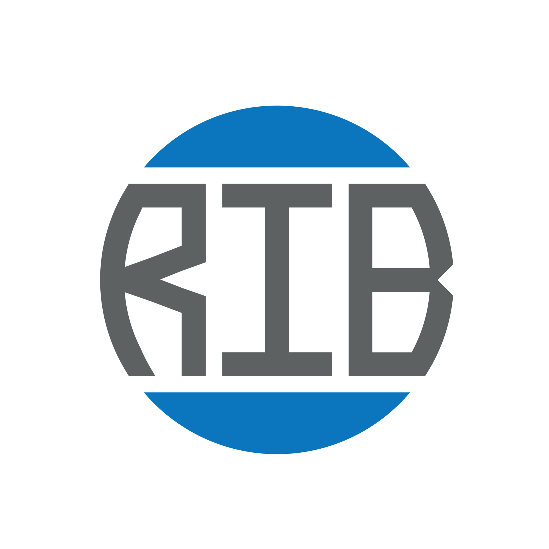 RIB letter logo design on white background. RIB creative initials ...