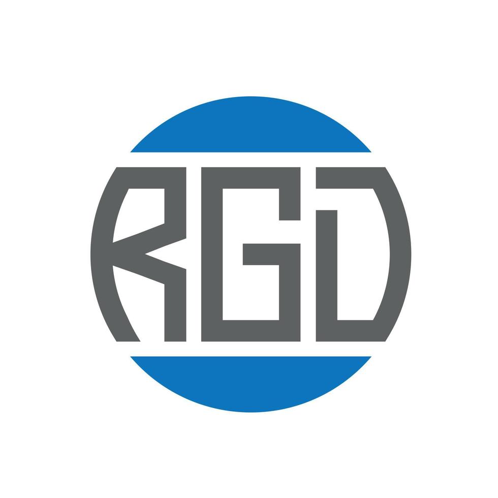 diseño de logotipo de letra rgd sobre fondo blanco. concepto de logotipo de círculo de iniciales creativas rgd. diseño de letra rgd. vector