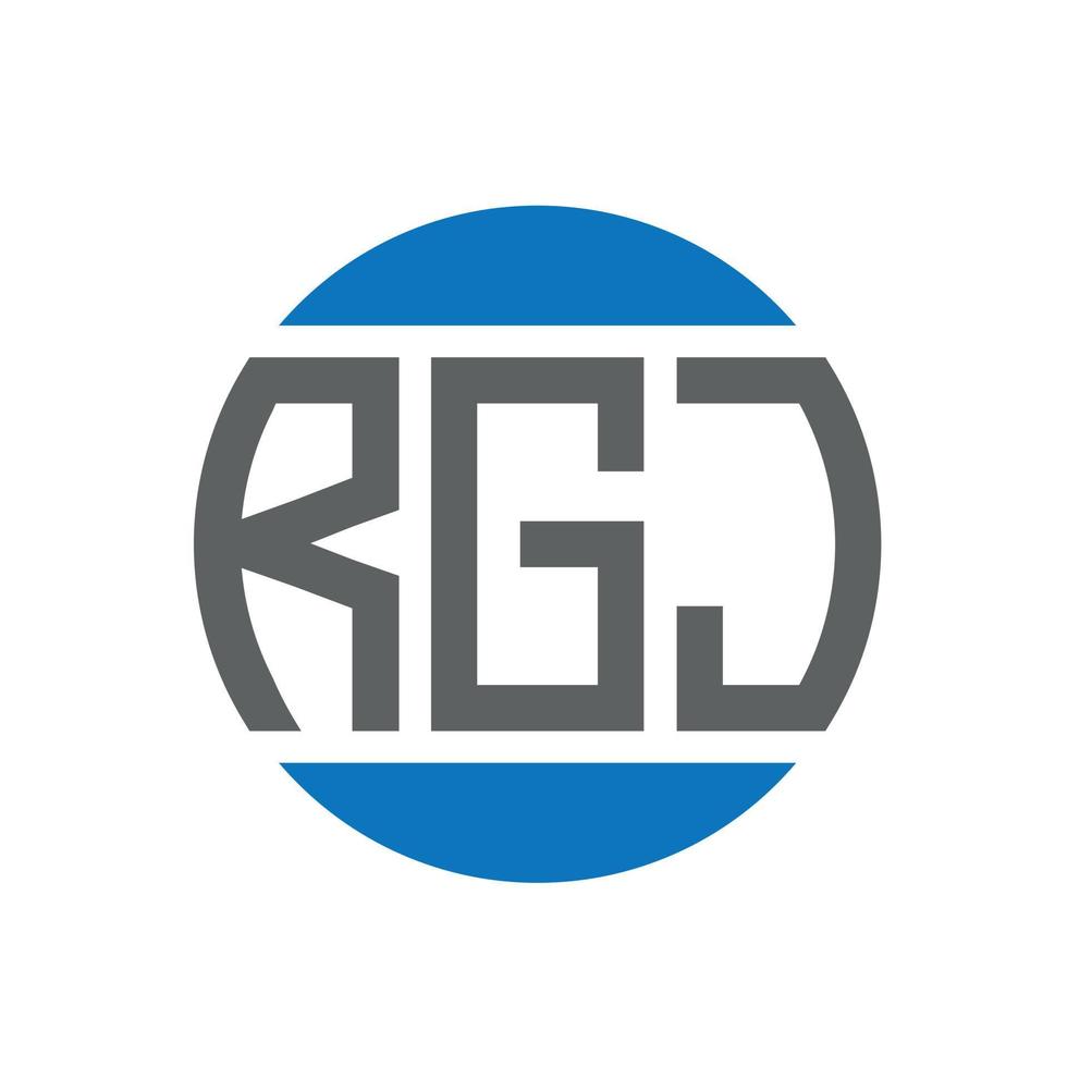 RGJ letter logo design on white background. RGJ creative initials circle logo concept. RGJ letter design. vector
