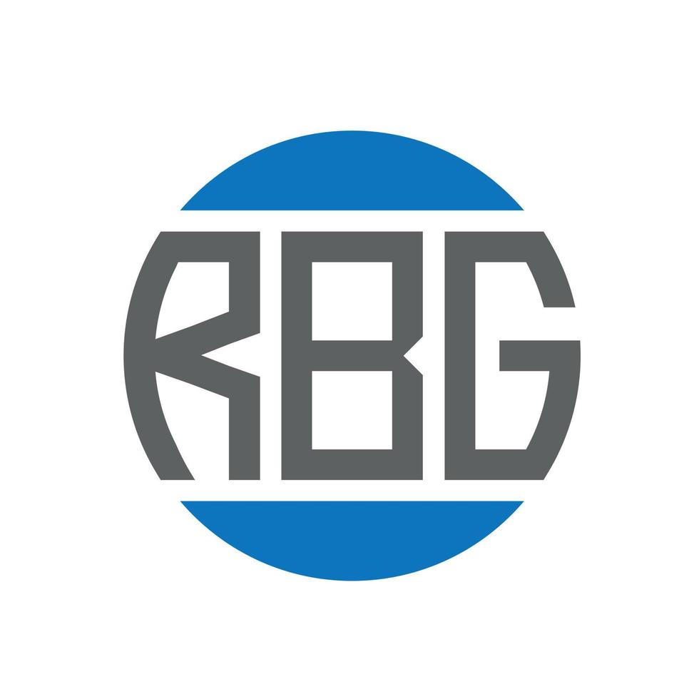 diseño de logotipo de letra rbg sobre fondo blanco. concepto de logotipo de círculo de iniciales creativas rbg. diseño de letras rbg. vector