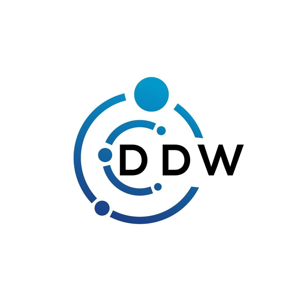 DDW letter logo design on  white background. DDW creative initials letter logo concept. DDW letter design. vector