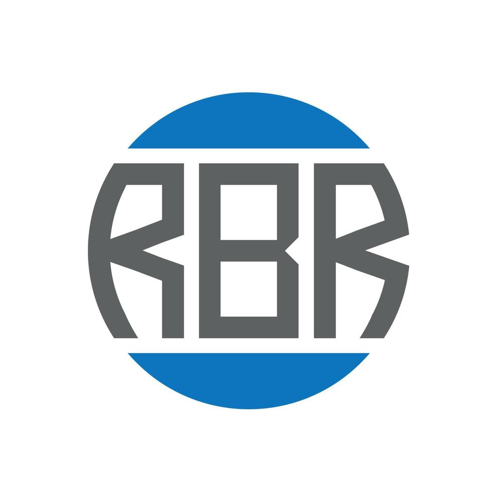 RBR letter logo design on white background. RBR creative initials circle logo concept. RBR letter design. vector