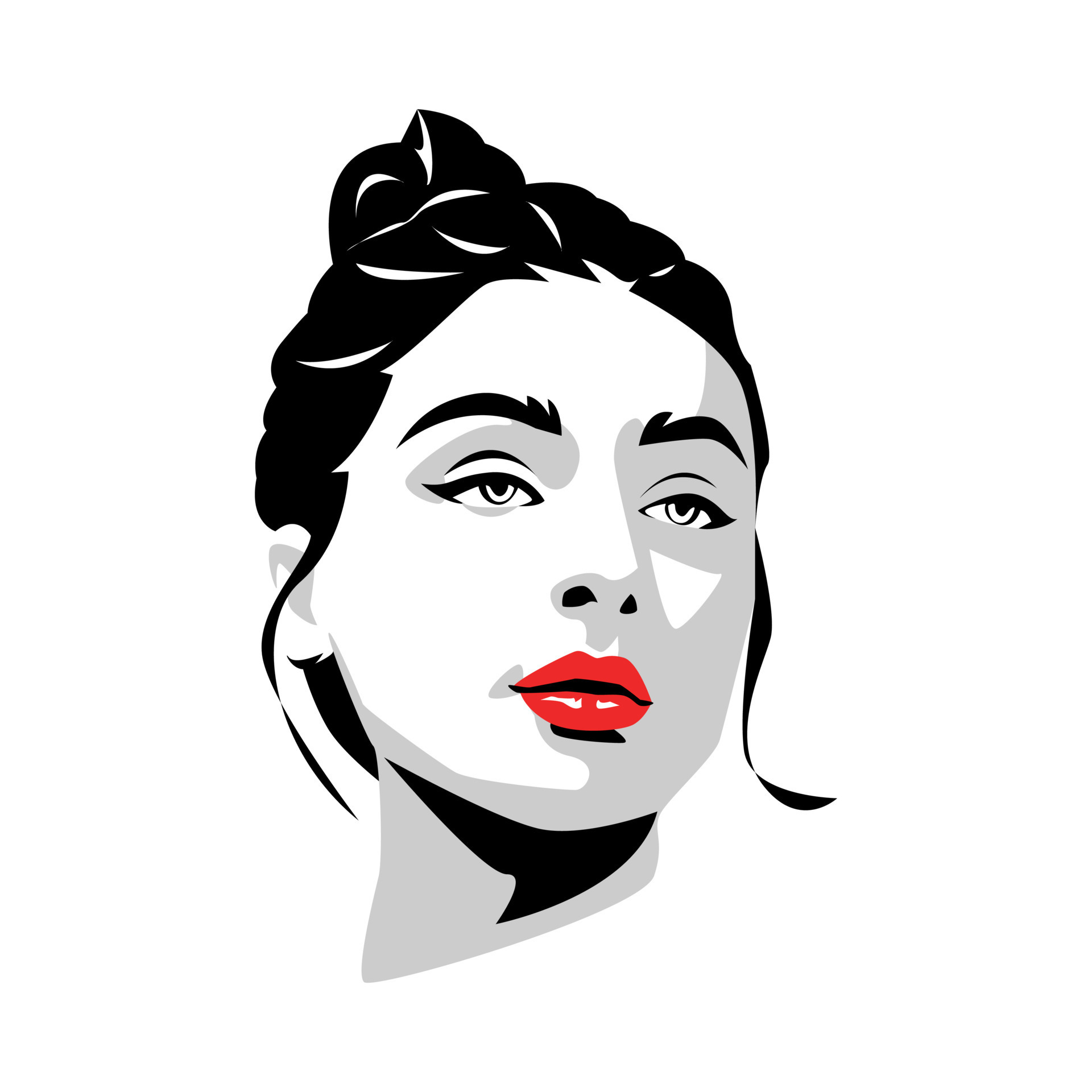 portrait of beautiful woman with tied hair. ponytail hair. red lips. vector graphic. isolated on white background 15580357 Vector Art at Vecteezy portrait of beautiful woman with tied hair. ponytail hair. red lips. vector graphic. isolated on white background 15580357 Vector Art at Vecteezy