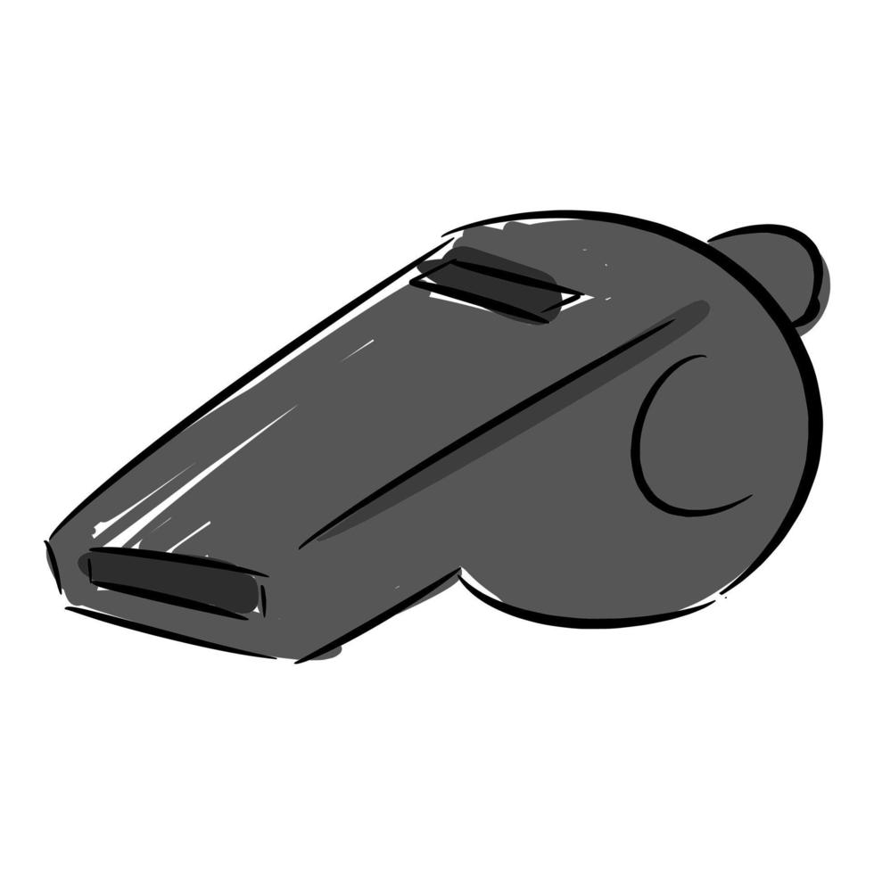 whistle icon. sports concept, soccer, football, equipment, referee, etc. hand drawn vector illustration.