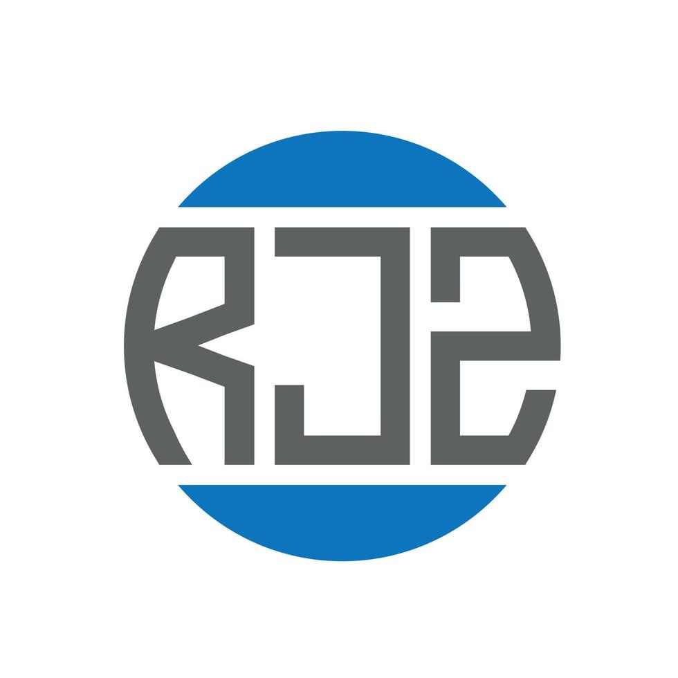 diseño de logotipo de letra rjz sobre fondo blanco. concepto de logotipo de círculo de iniciales creativas rjz. diseño de letras rjz. vector
