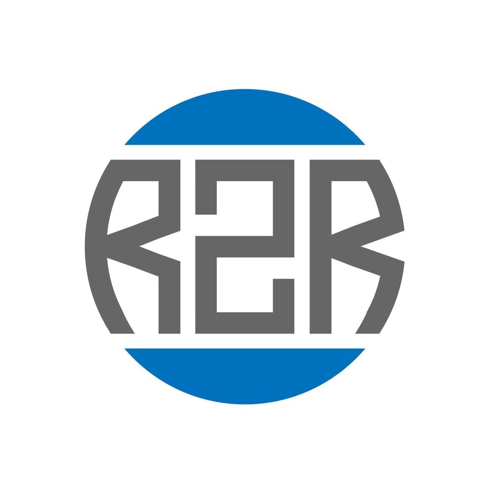 RZR letter logo design on white background. RZR creative initials circle logo concept. RZR letter design. vector