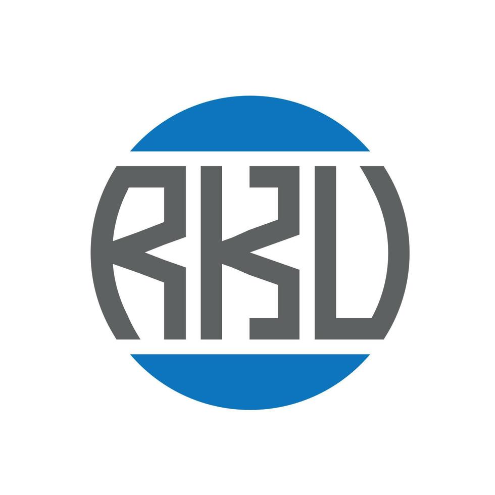 RKU letter logo design on white background. RKU creative initials