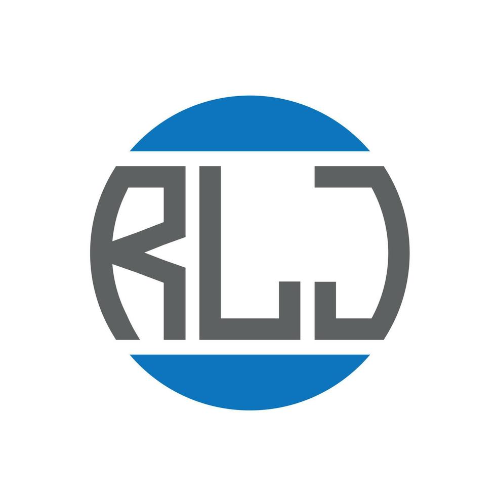 RLJ letter logo design on white background. RLJ creative initials circle logo concept. RLJ letter design. vector