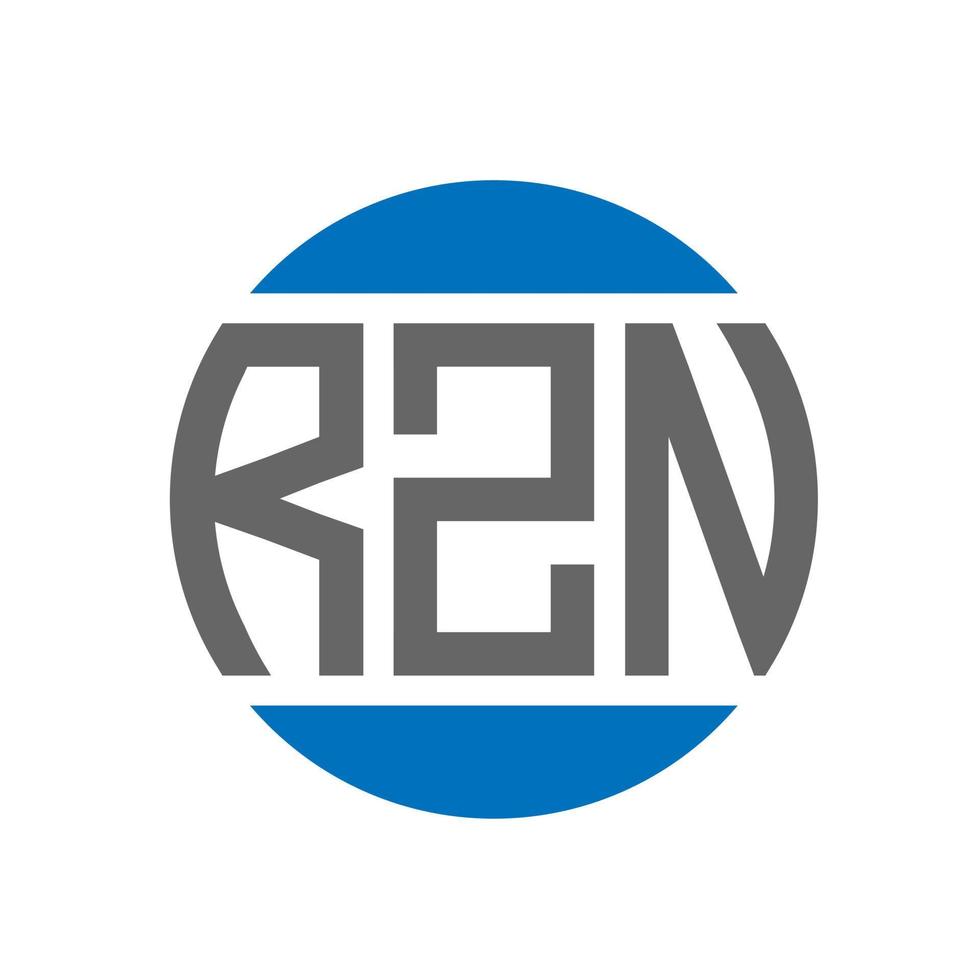 diseño de logotipo de letra rzn sobre fondo blanco. concepto de logotipo de círculo de iniciales creativas rzn. diseño de letras rzn. vector