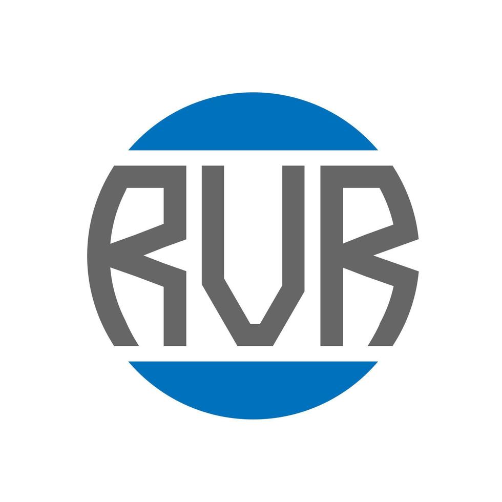 diseño de logotipo de letra rvr sobre fondo blanco. concepto de logotipo de círculo de iniciales creativas rvr. diseño de letras rvr. vector