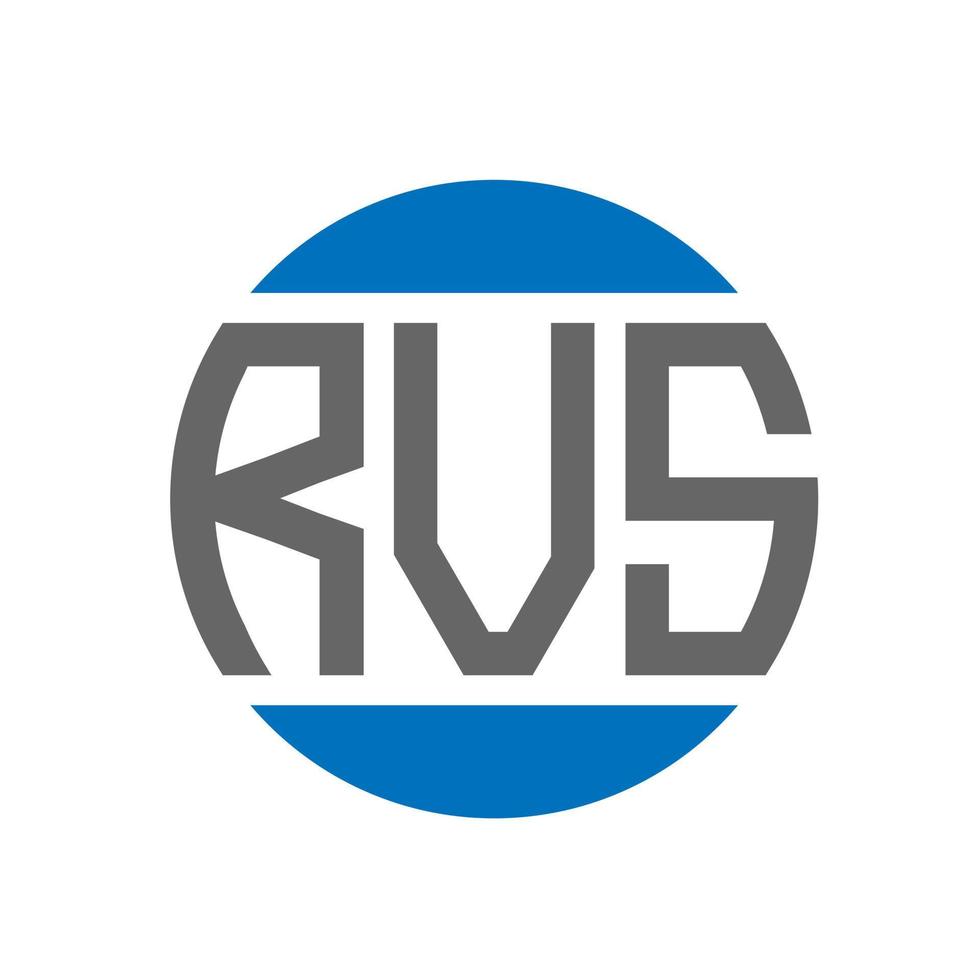 diseño de logotipo de letra rvs sobre fondo blanco. concepto de logotipo de círculo de iniciales creativas de rvs. diseño de letras rvs. vector