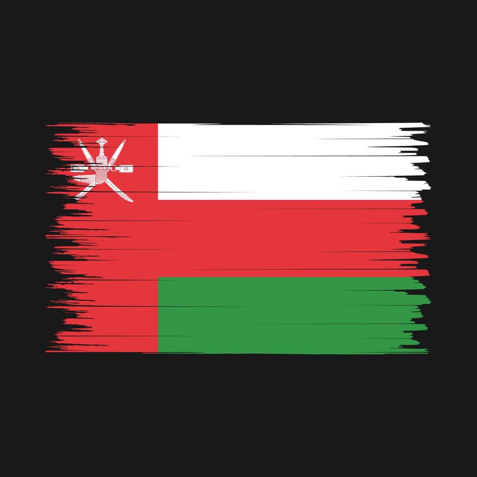 Oman Flag Brush vector