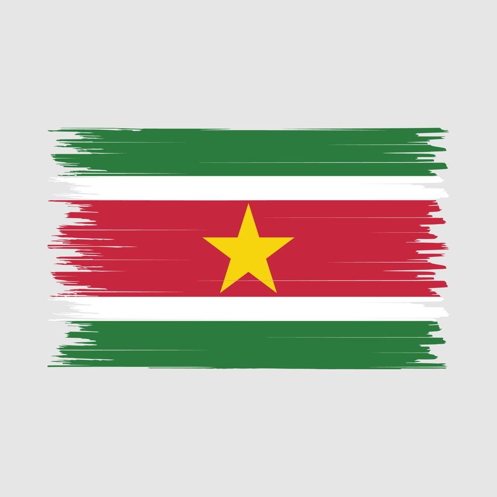 Suriname Flag Brush vector