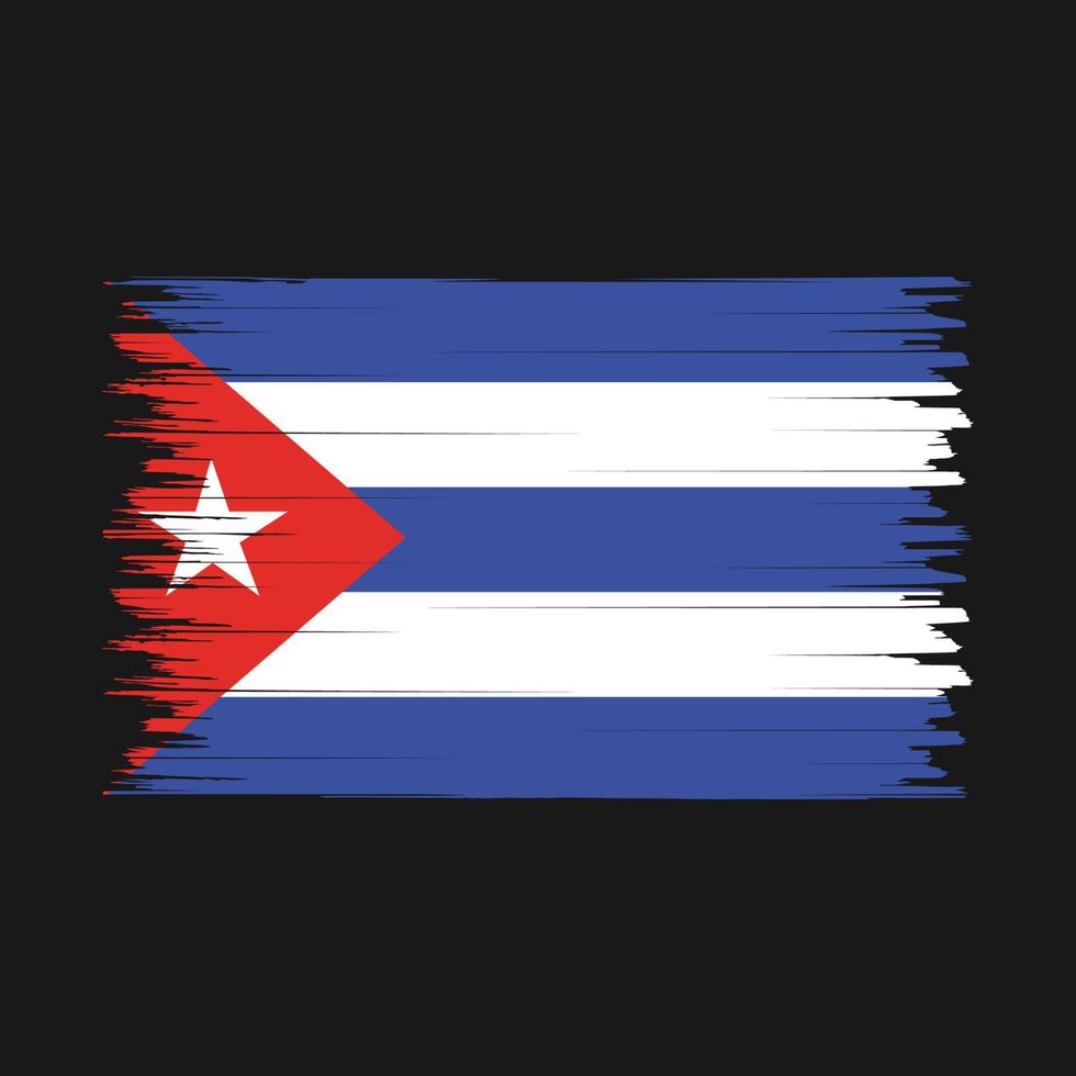 Cuba Flag Brush vector