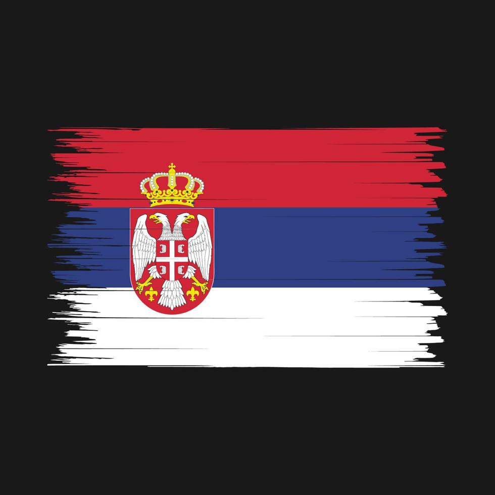 Serbia Flag Brush vector