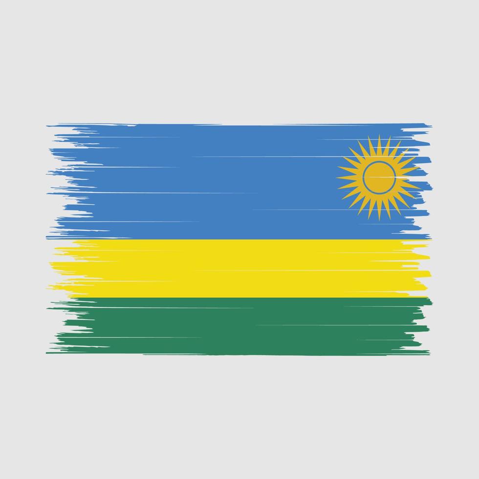 Rwanda Flag Brush vector