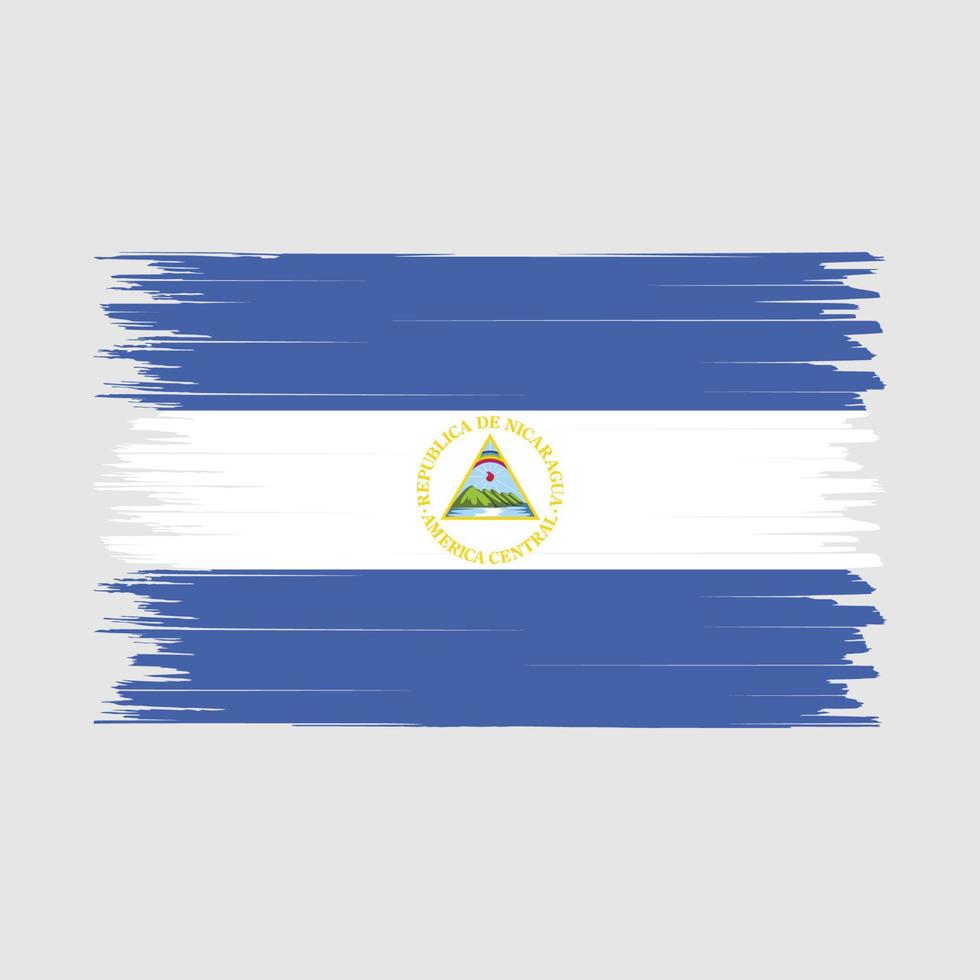 pincel de bandera de nicaragua vector