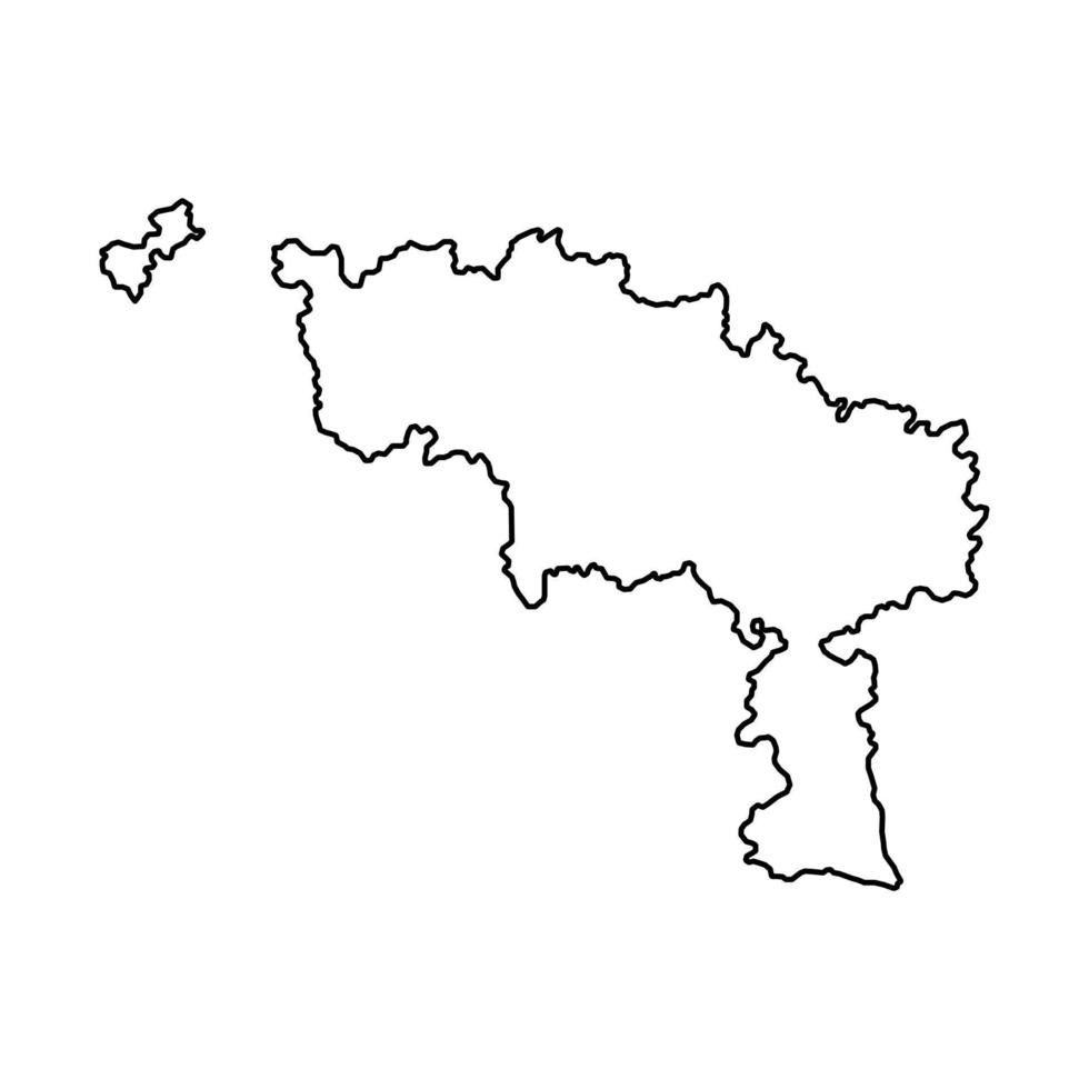 mapa de la provincia de henao, provincias de bélgica. ilustración vectorial vector