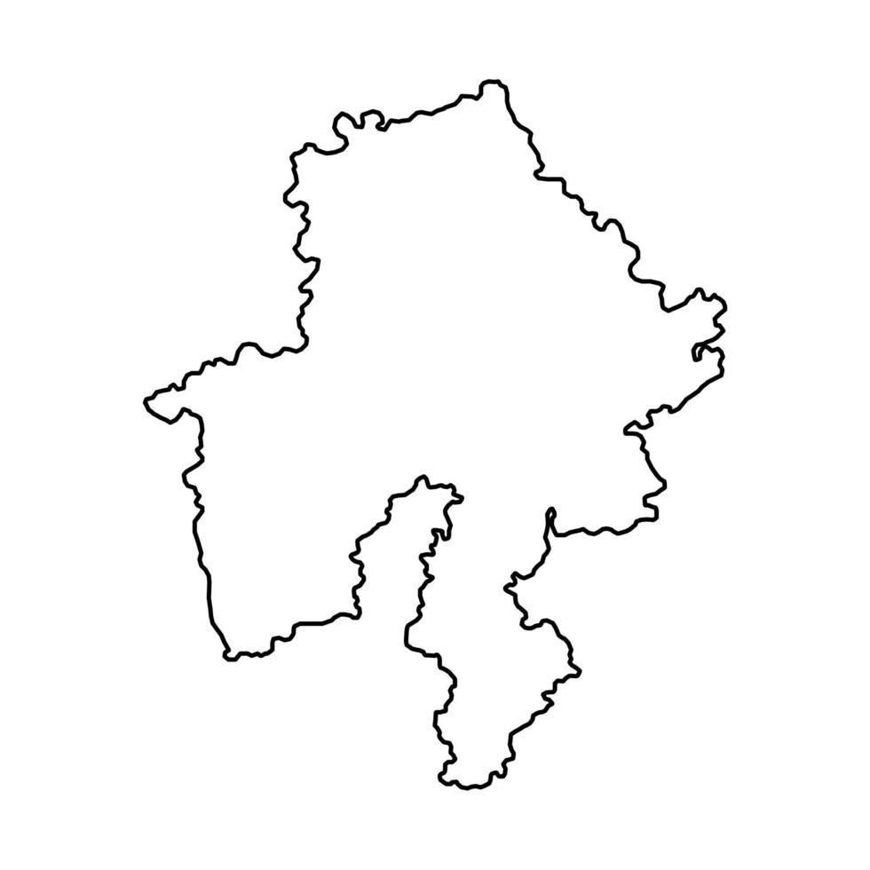 mapa de la provincia de namur, provincias de bélgica. ilustración vectorial vector