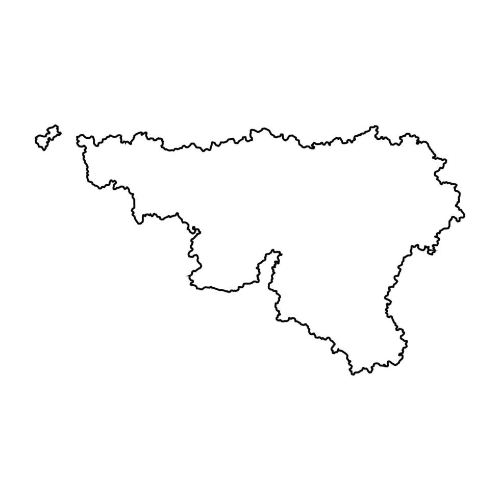 Wallonia region map, Belgium. Vector illustration.