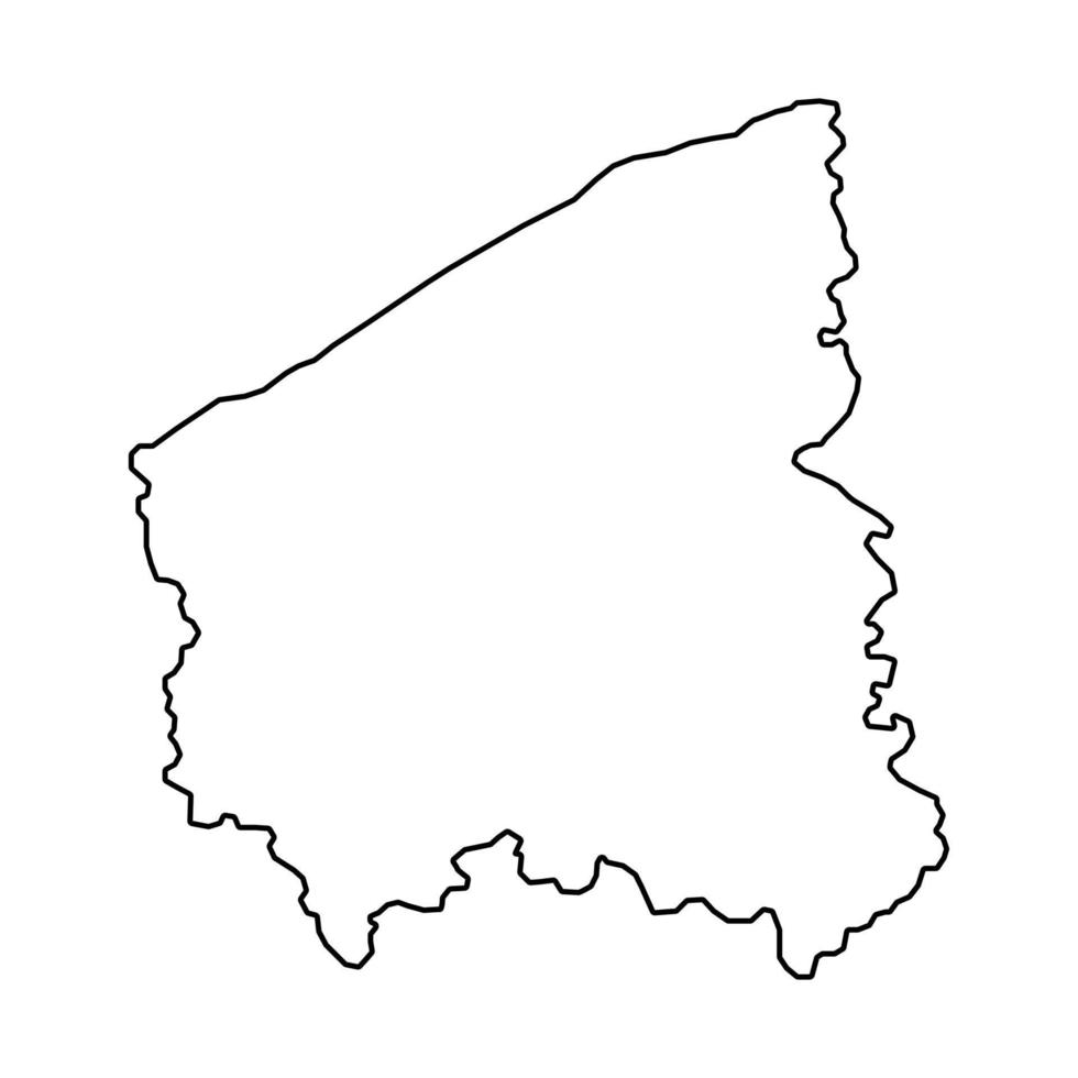 mapa de la provincia de flandes occidental, provincias de bélgica. ilustración vectorial vector