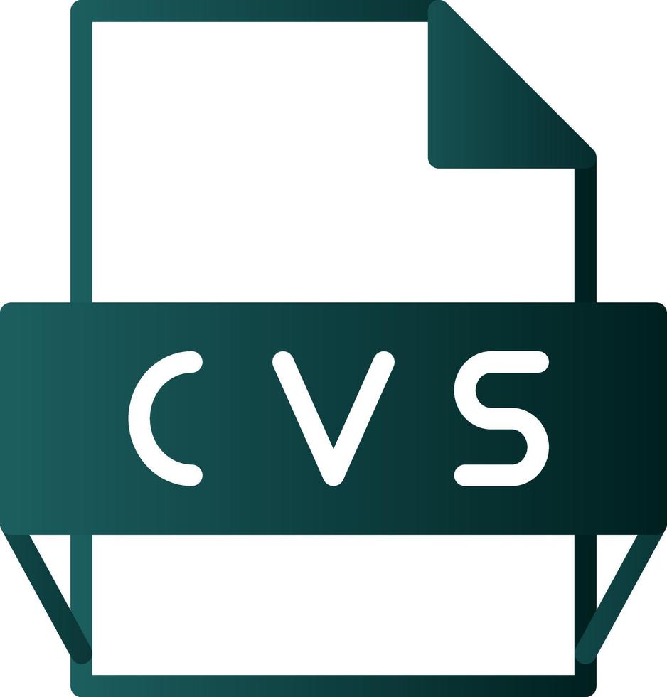 Cvs File Format Icon vector