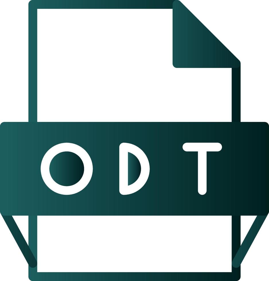 Odt File Format Icon vector