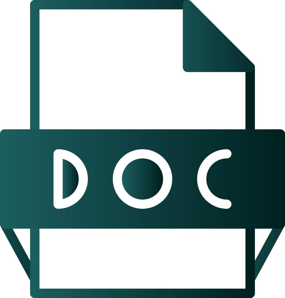 Doc File Format Icon vector