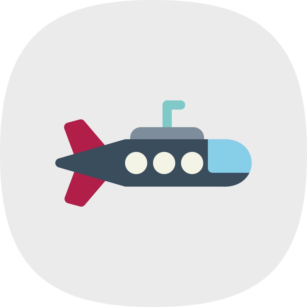 Submarine Glyph Icon vector