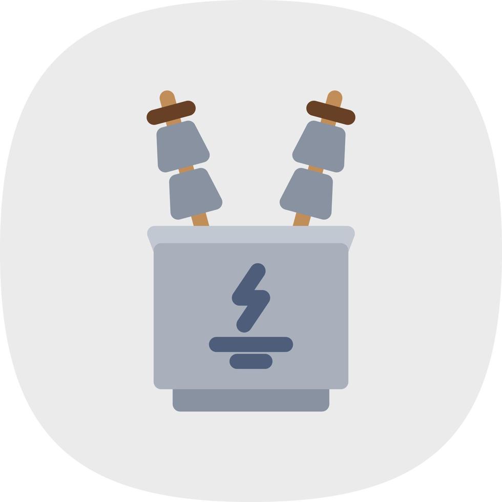Power Transformer Glyph Icon vector