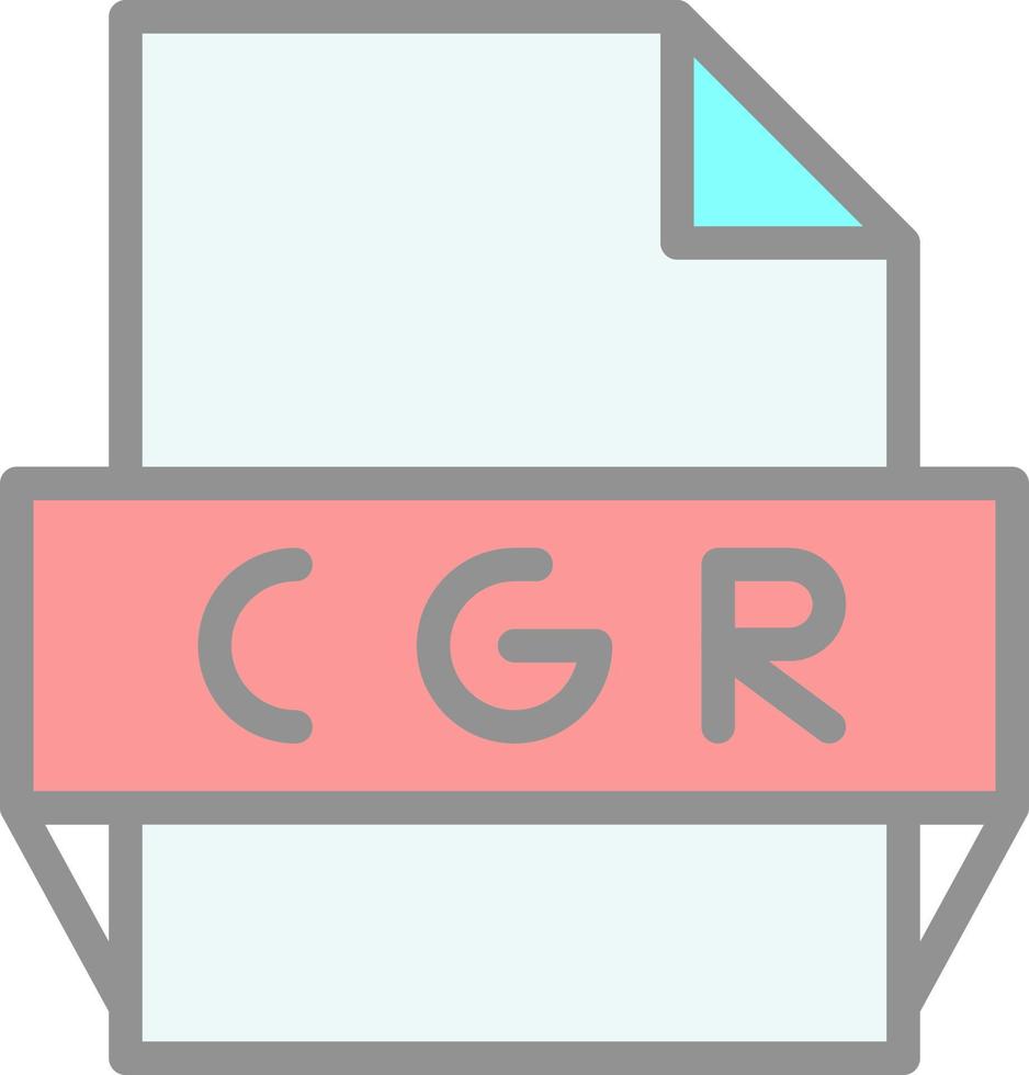 Cgr File Format Icon vector