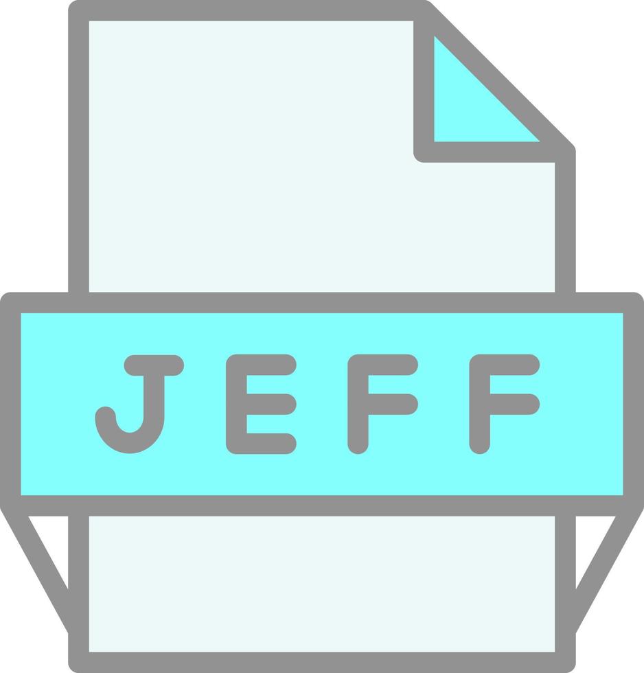 icono de formato de archivo jeff vector