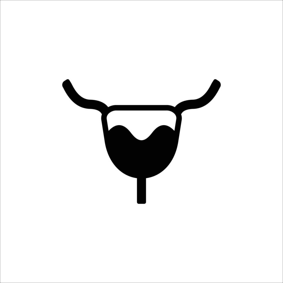bladder icon. solid icon vector