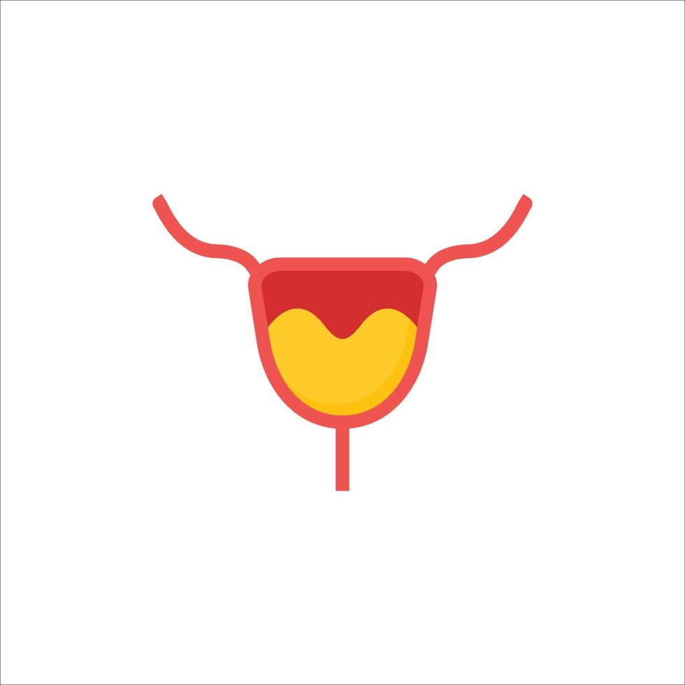 bladder icon. flat icon vector