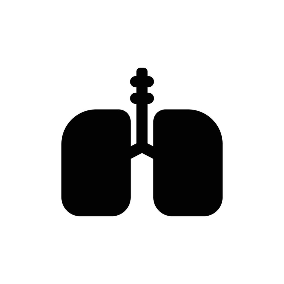 lungs icon. solid icon vector