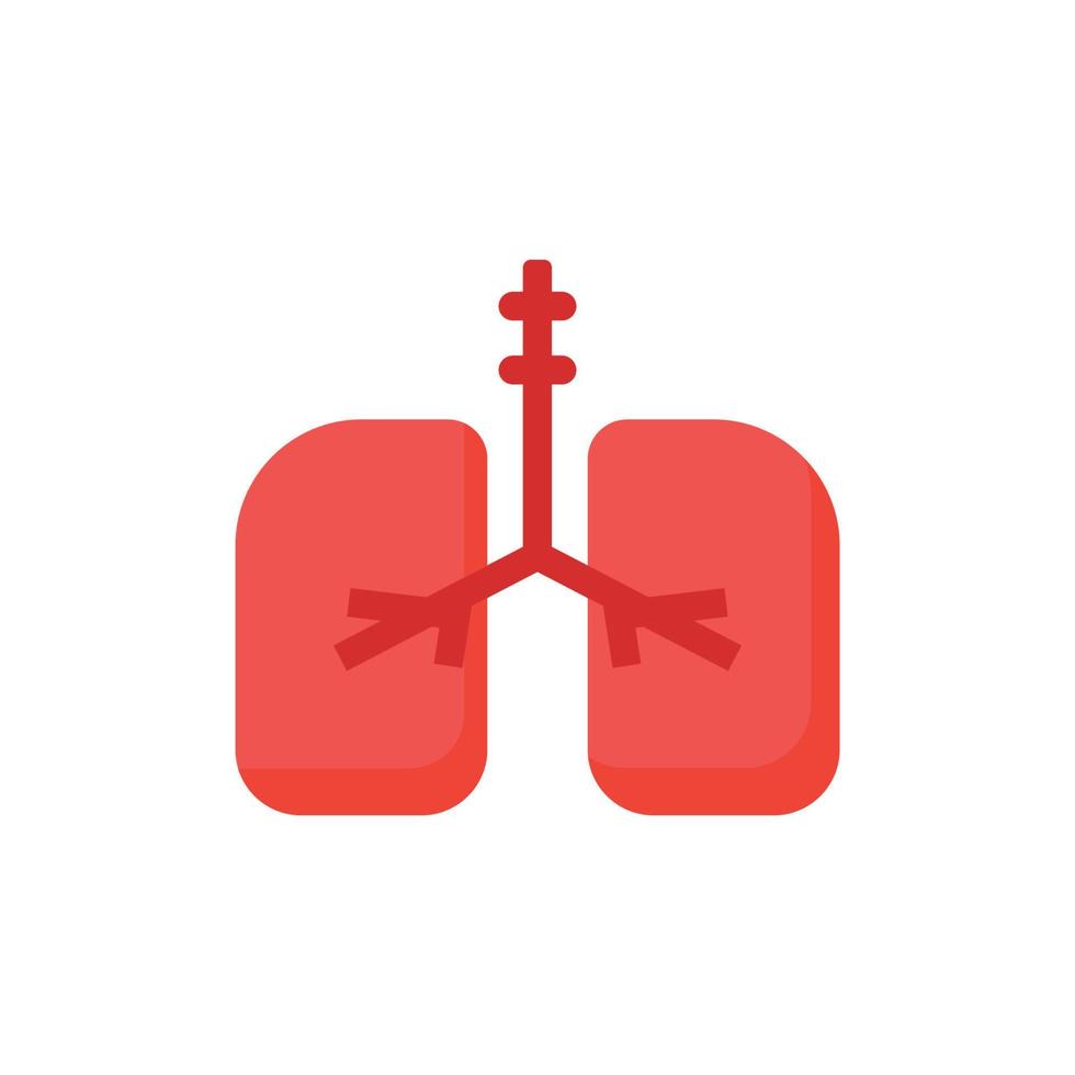 lungs icon. flat icon vector