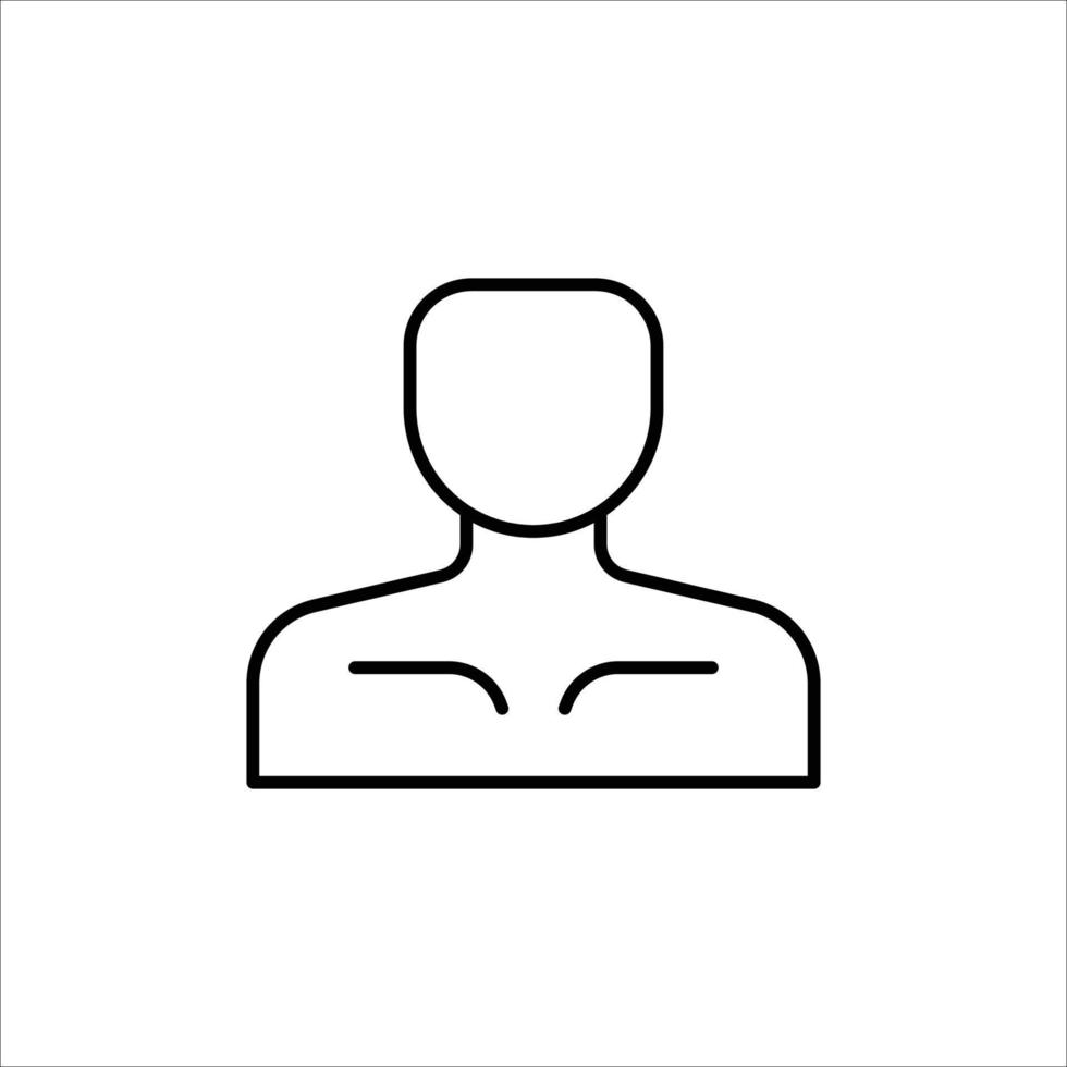 neck icon. outline icon vector