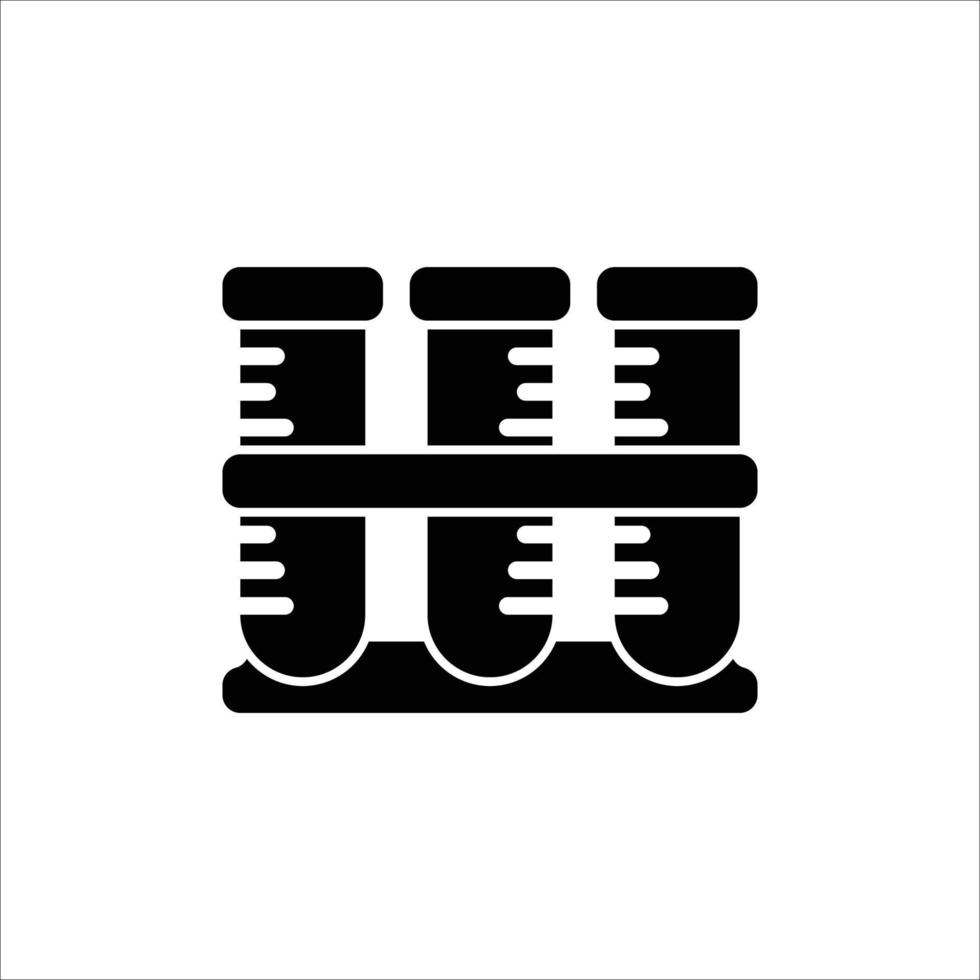 Test tube icon. solid icon vector