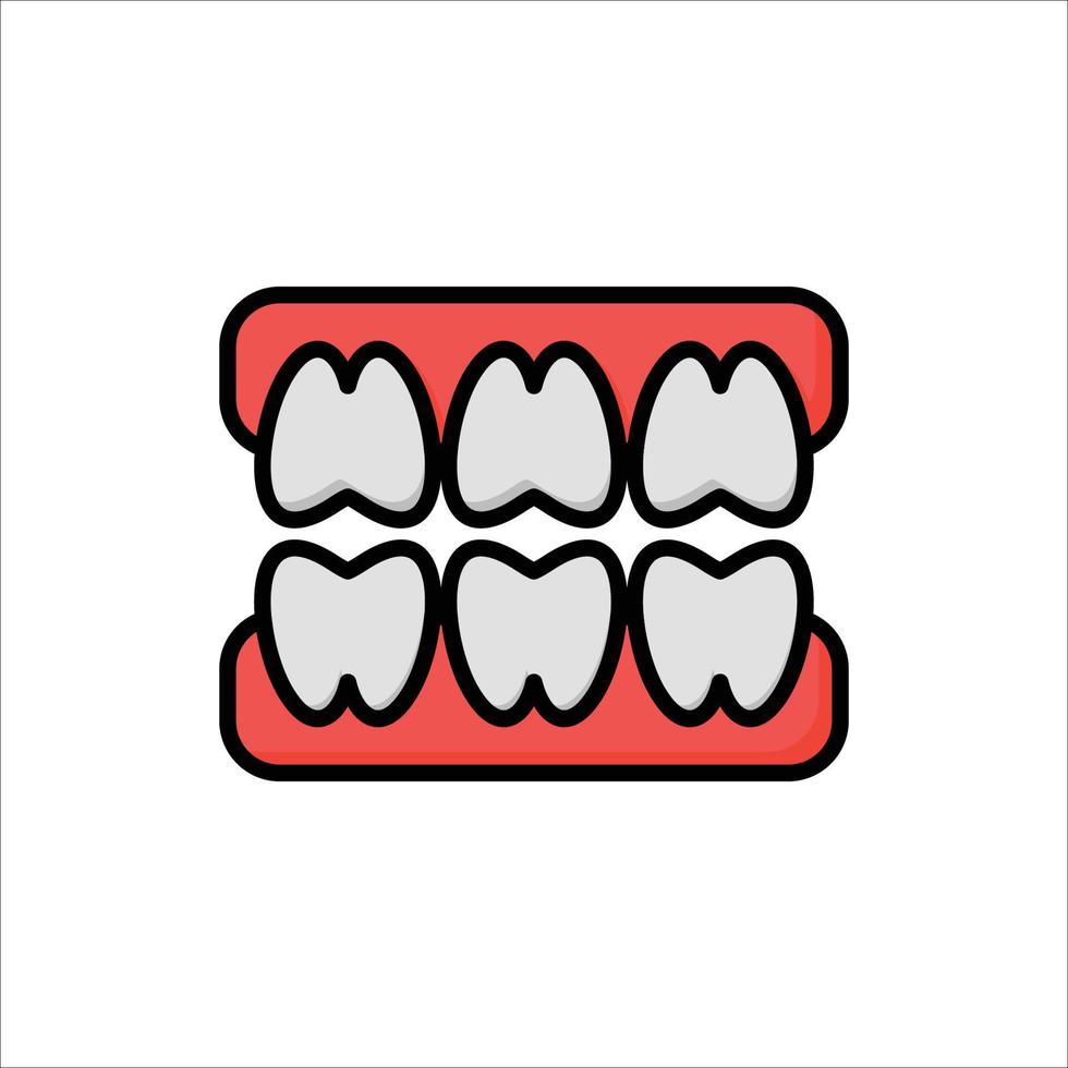 teeth icon. filled icon vector