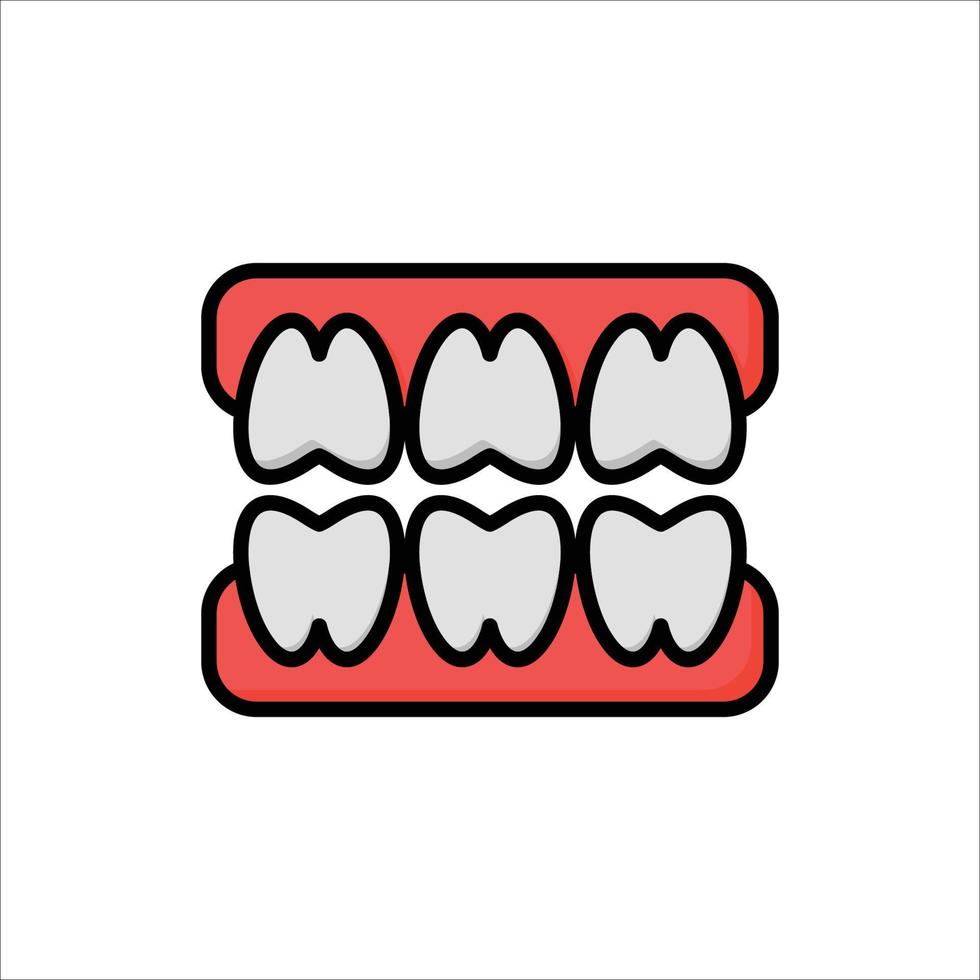 teeth icon. filled icon vector