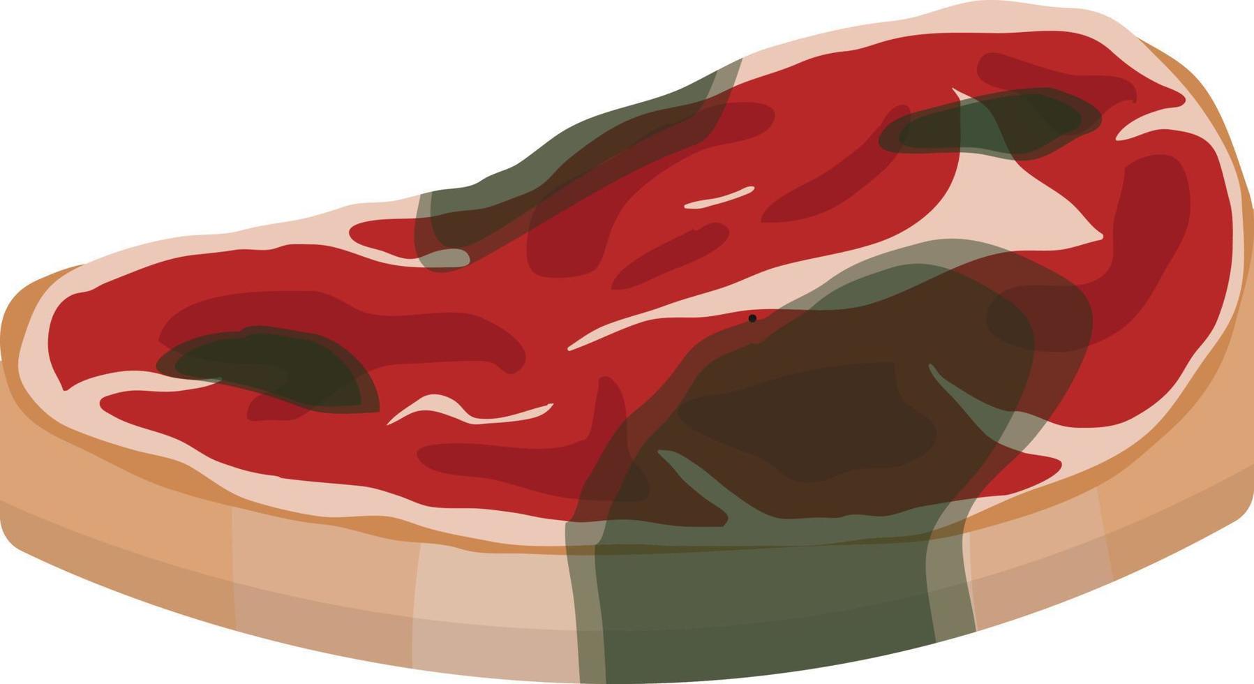 carne podrida aislado sobre fondo blanco. vector