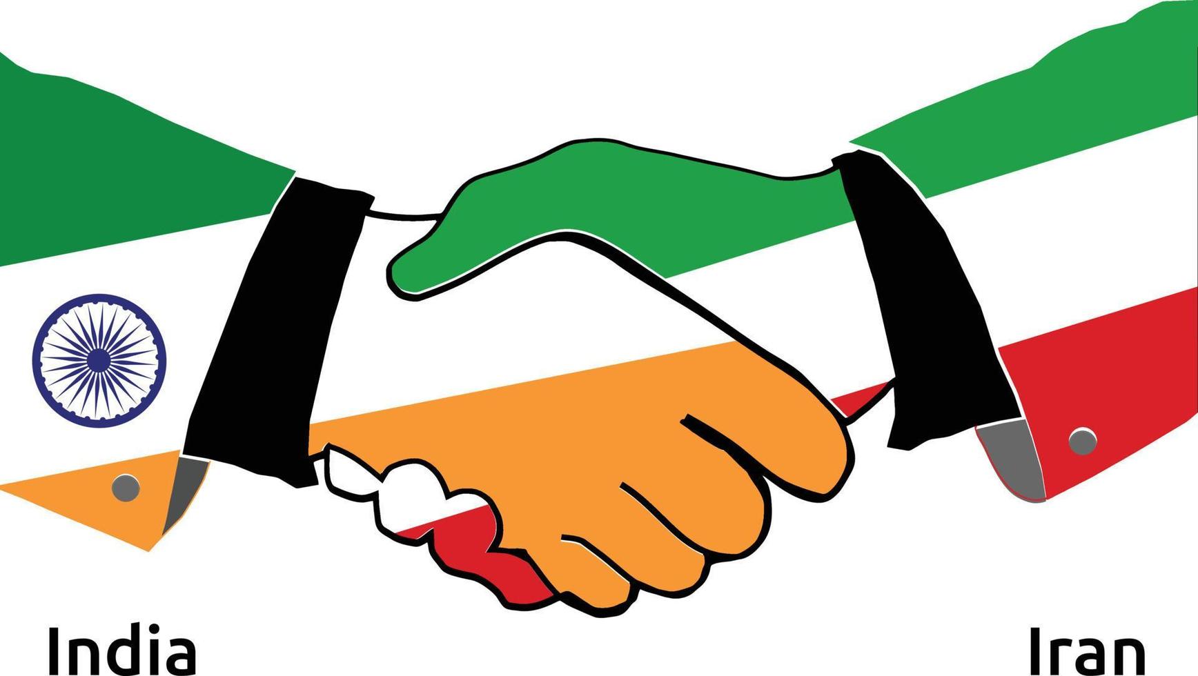 India Handshake with Tajikistan Best usage for Business, or any projects vector