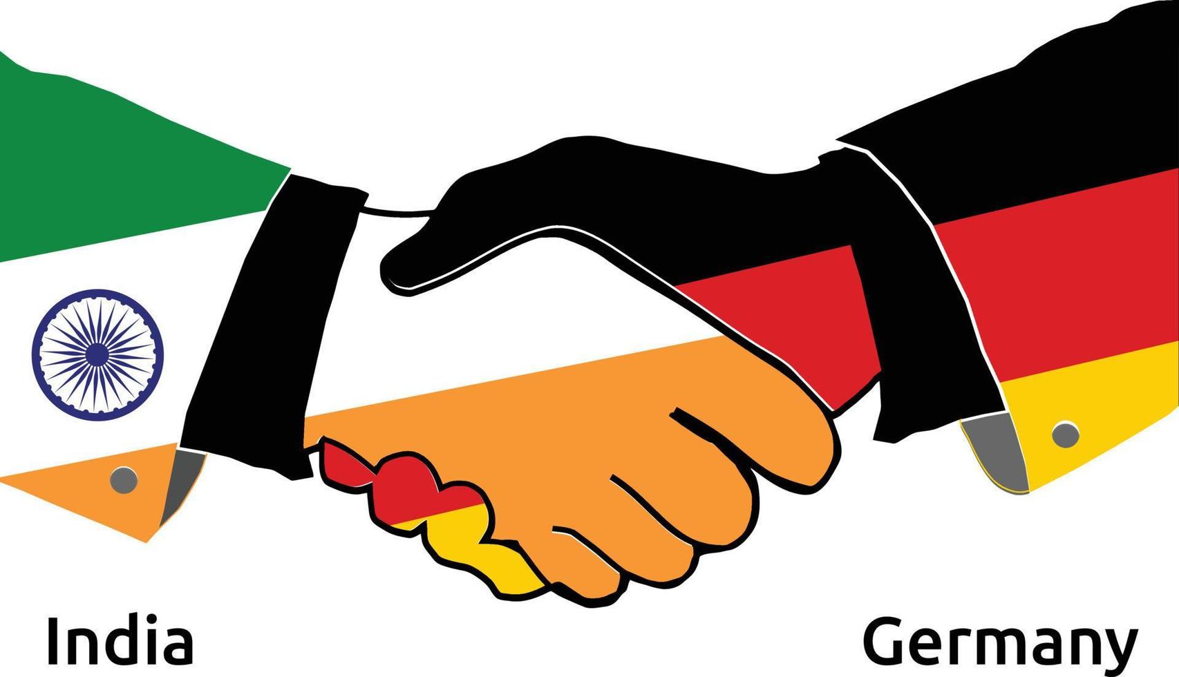 India Handshake with Germany Best usage for Business, or any projects vector