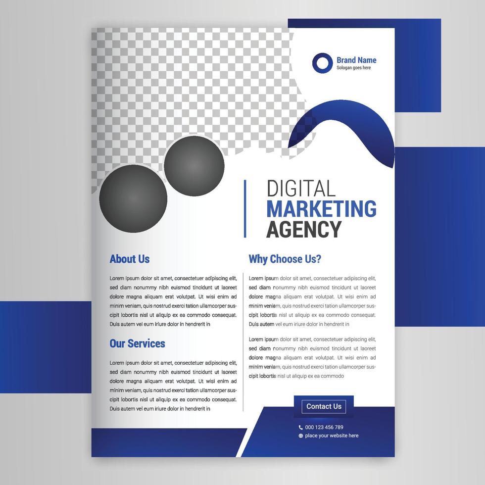 Corporate flyer design template, business modern flyer template vector