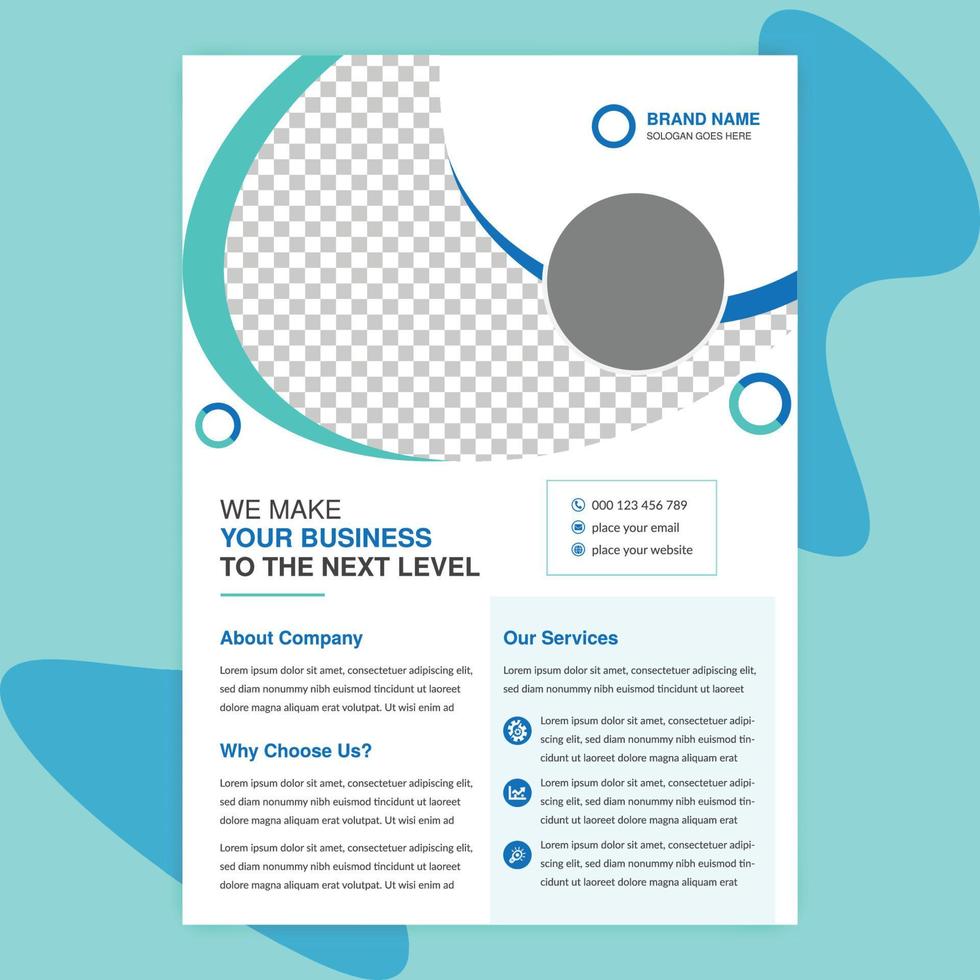 Corporate flyer design template, business modern flyer template vector