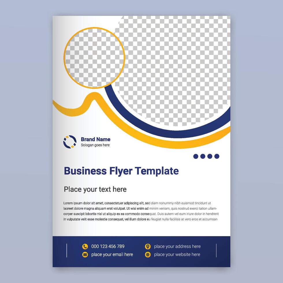 Corporate flyer design template, business modern flyer template vector