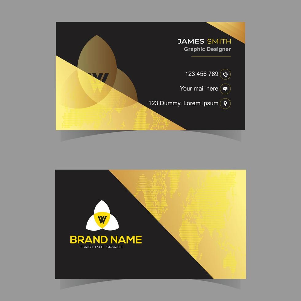 Professional business card design vector