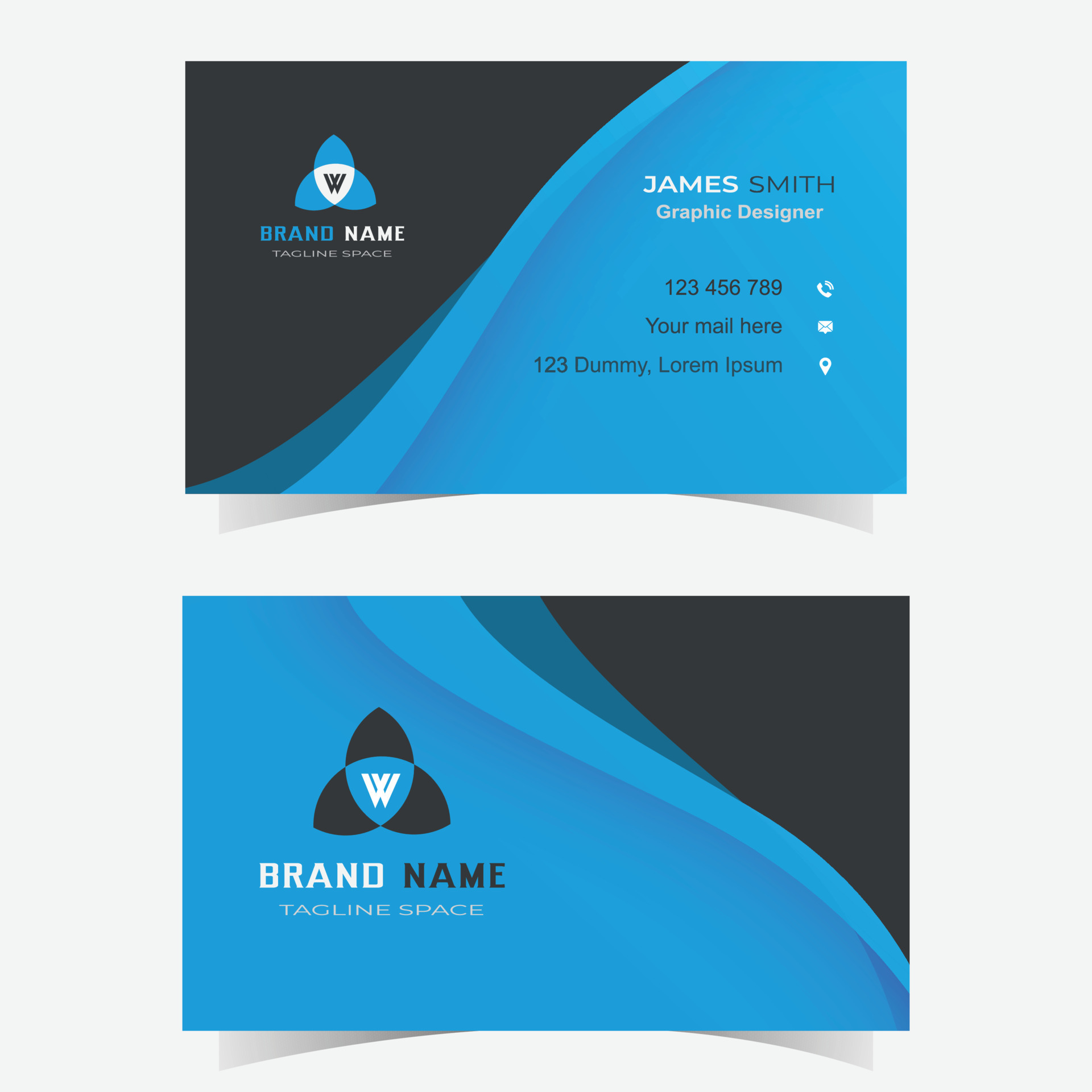 Professional business card design 15581434 Vector Art at Vecteezy