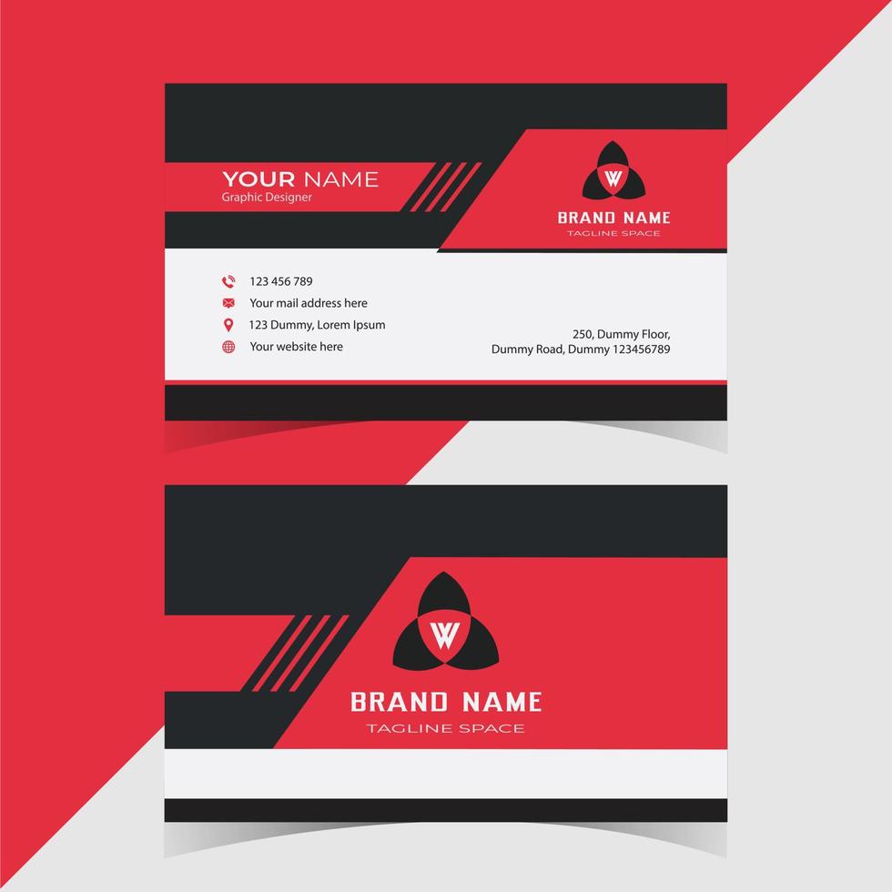 Modern and clean business card template vector